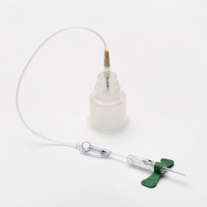 Butterfly catheter connected to Kurin Jet